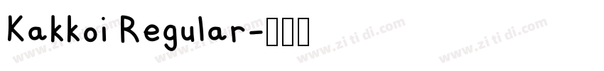 Kakkoi Regular字体转换